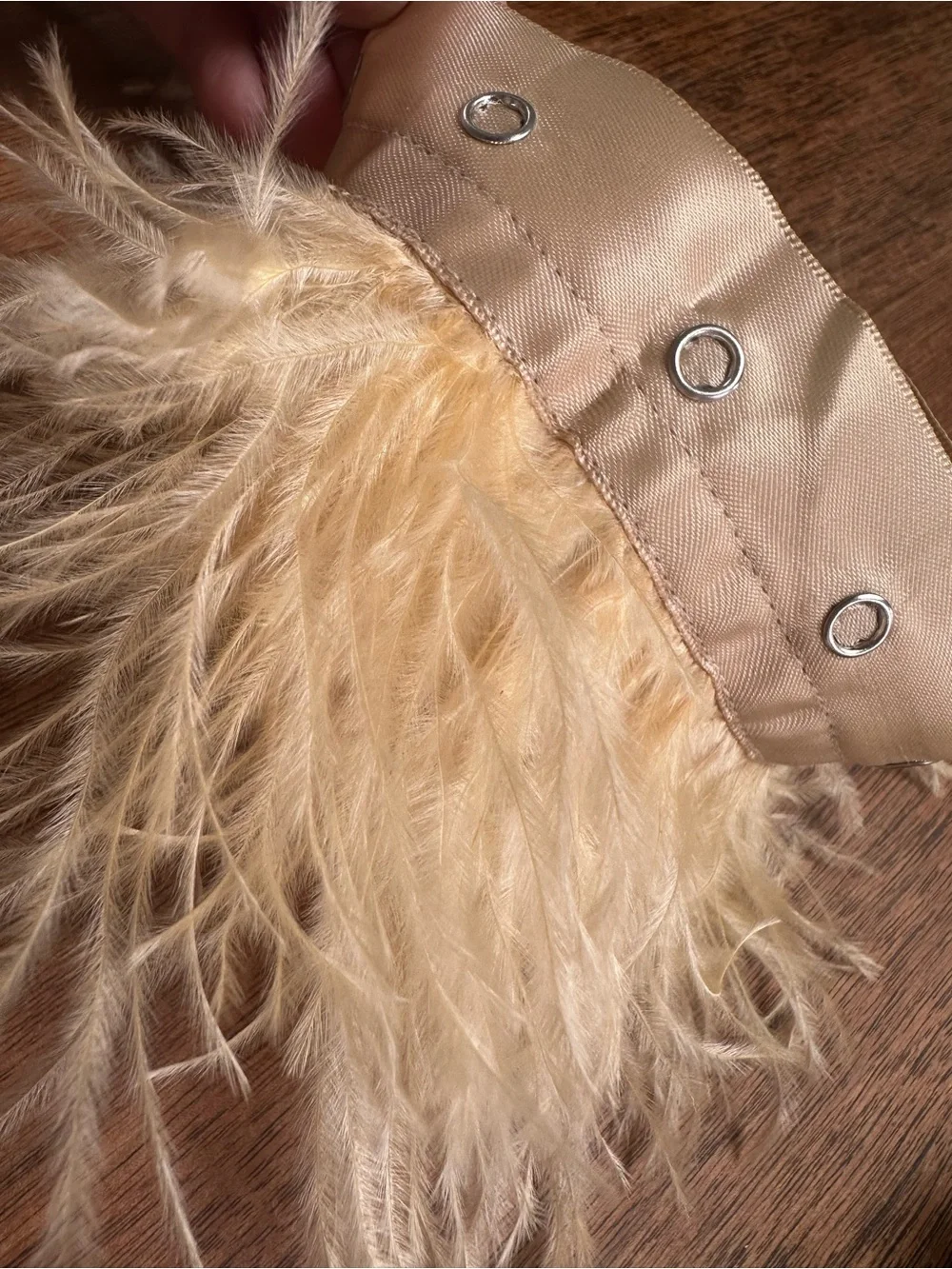 J. Crew Maribou Wrist Cuffs in Cream and Pale Yellow